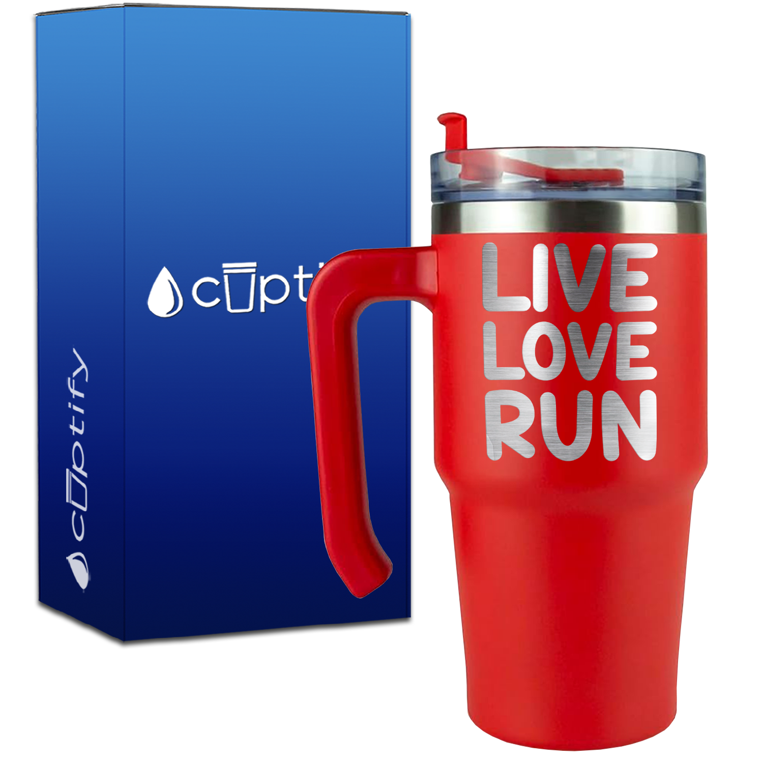 Live Love Run on 20oz Running Travel Mug