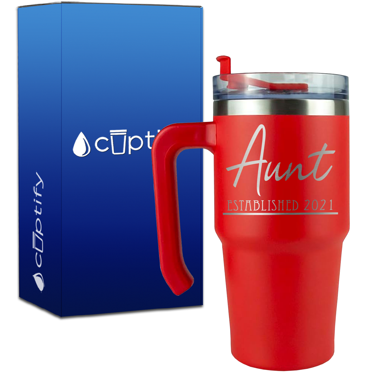 Aunt Established on 20oz Aunt Travel Mug