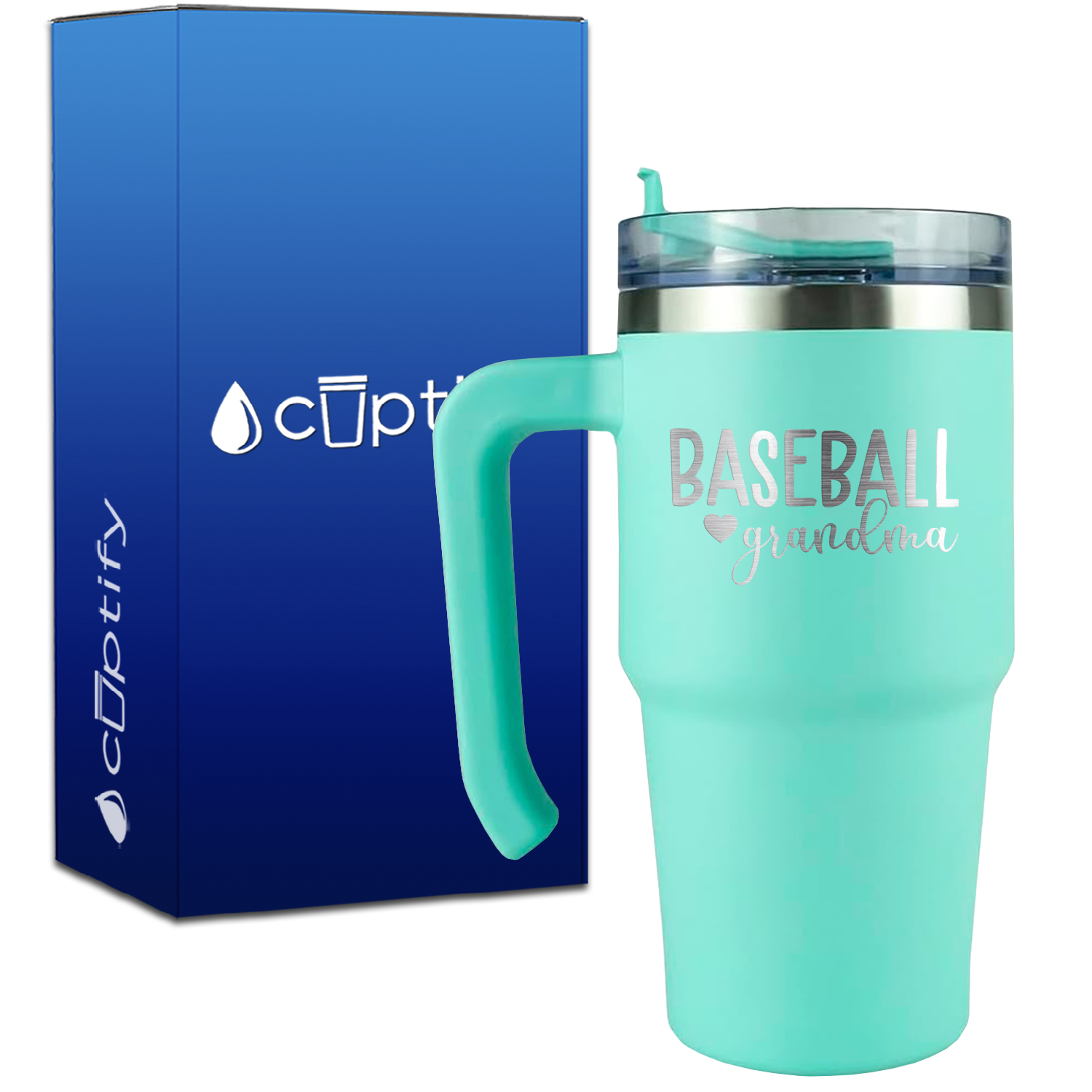 Baseball Grandma on 20oz Baseball Travel Mug