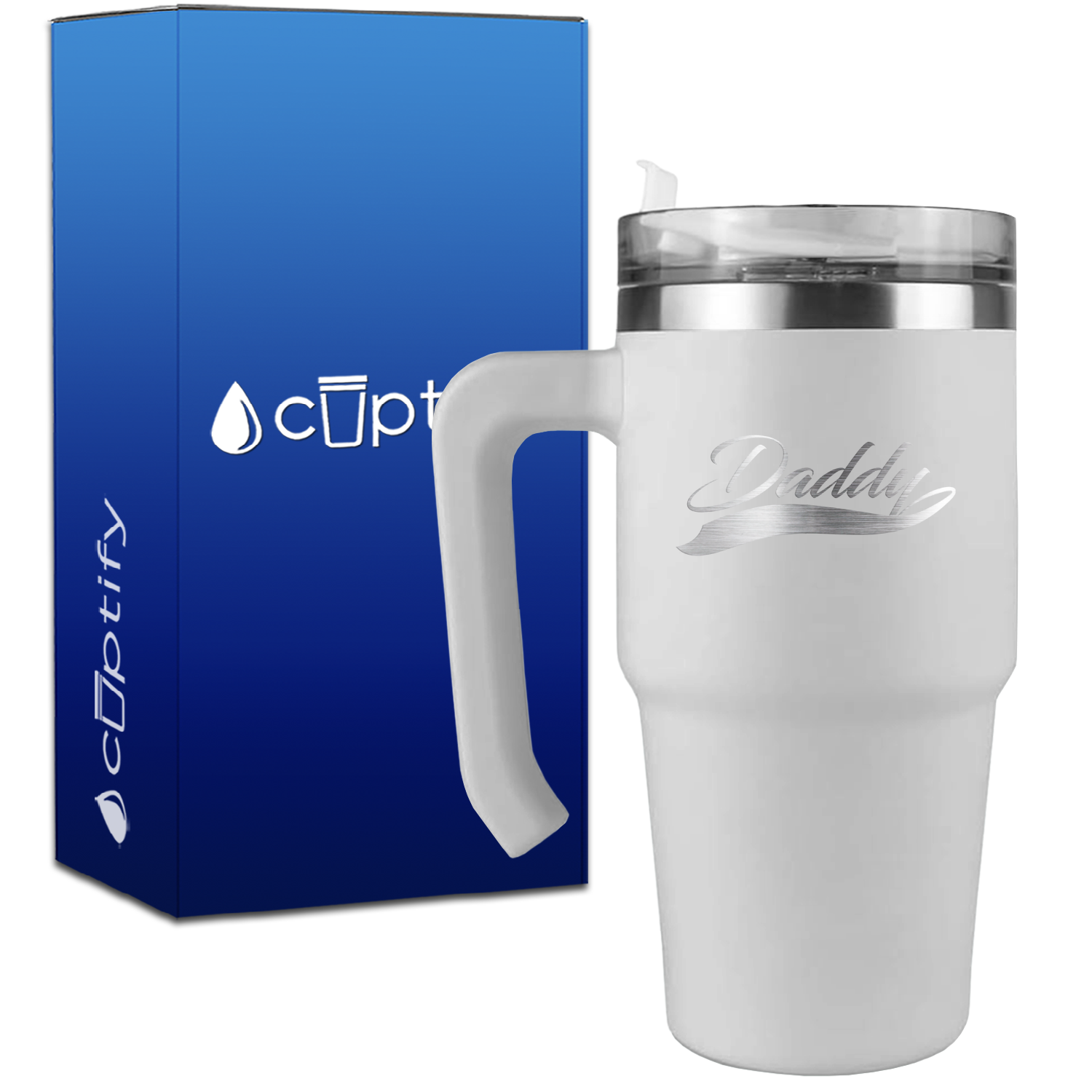 Daddy Swoosh on 20oz Dad Travel Mug