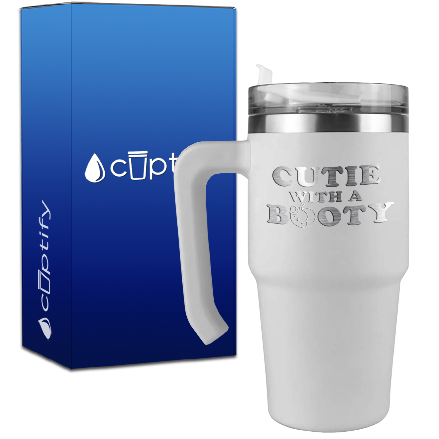 Cutie with a Booty on 20oz Funny Travel Mug