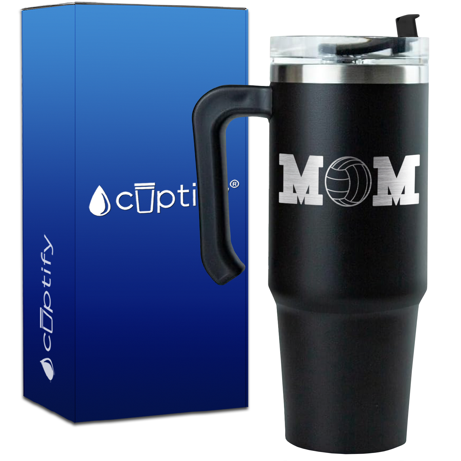 Volleyball Mom on 30oz Mom Travel Mug