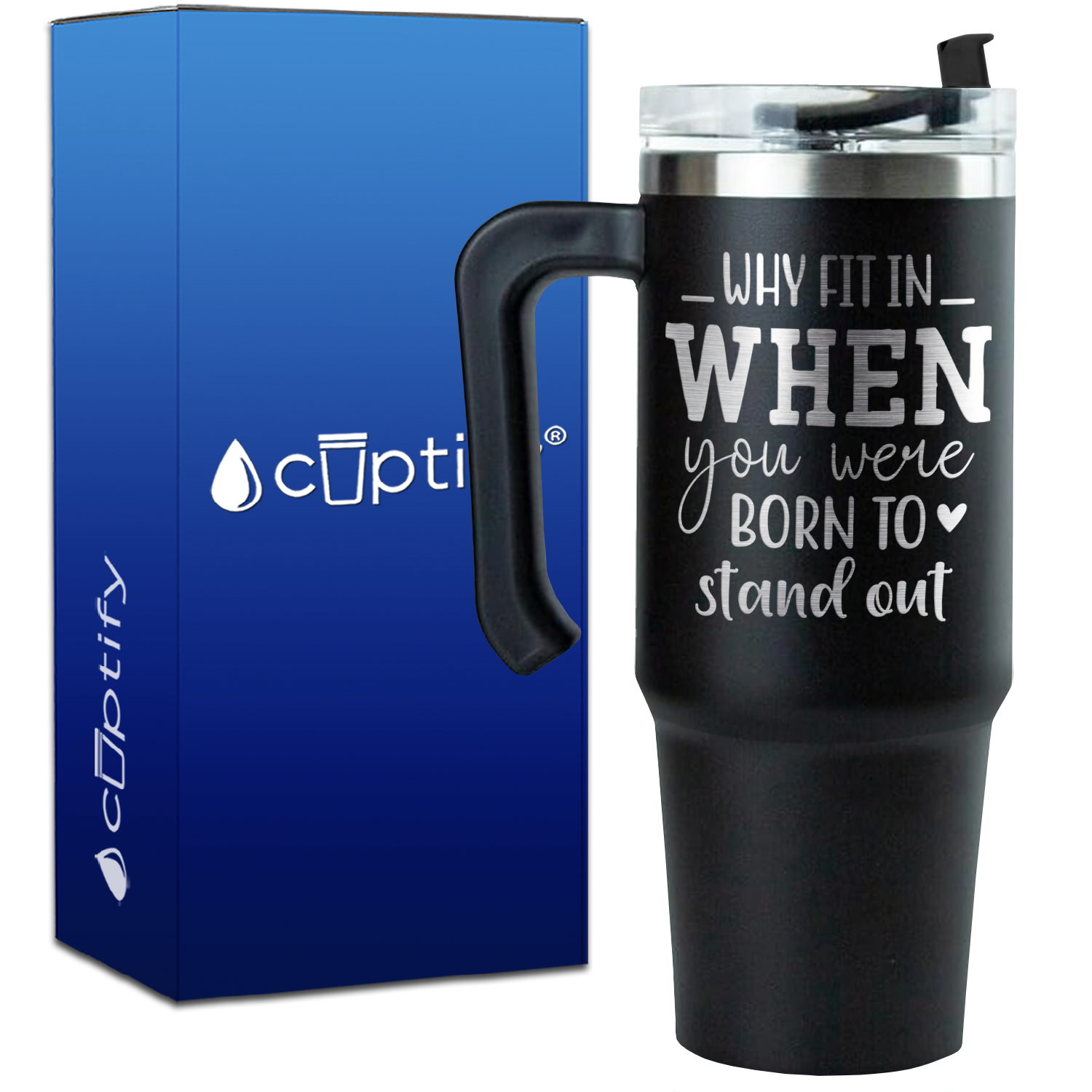 Why Fit in When You Were Born to Stand Out on 30oz Gymnastics Travel Mug