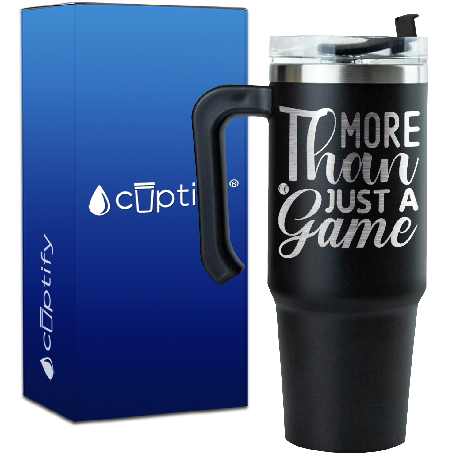 More Than Just a Game Softball on 30oz Softball Travel Mug