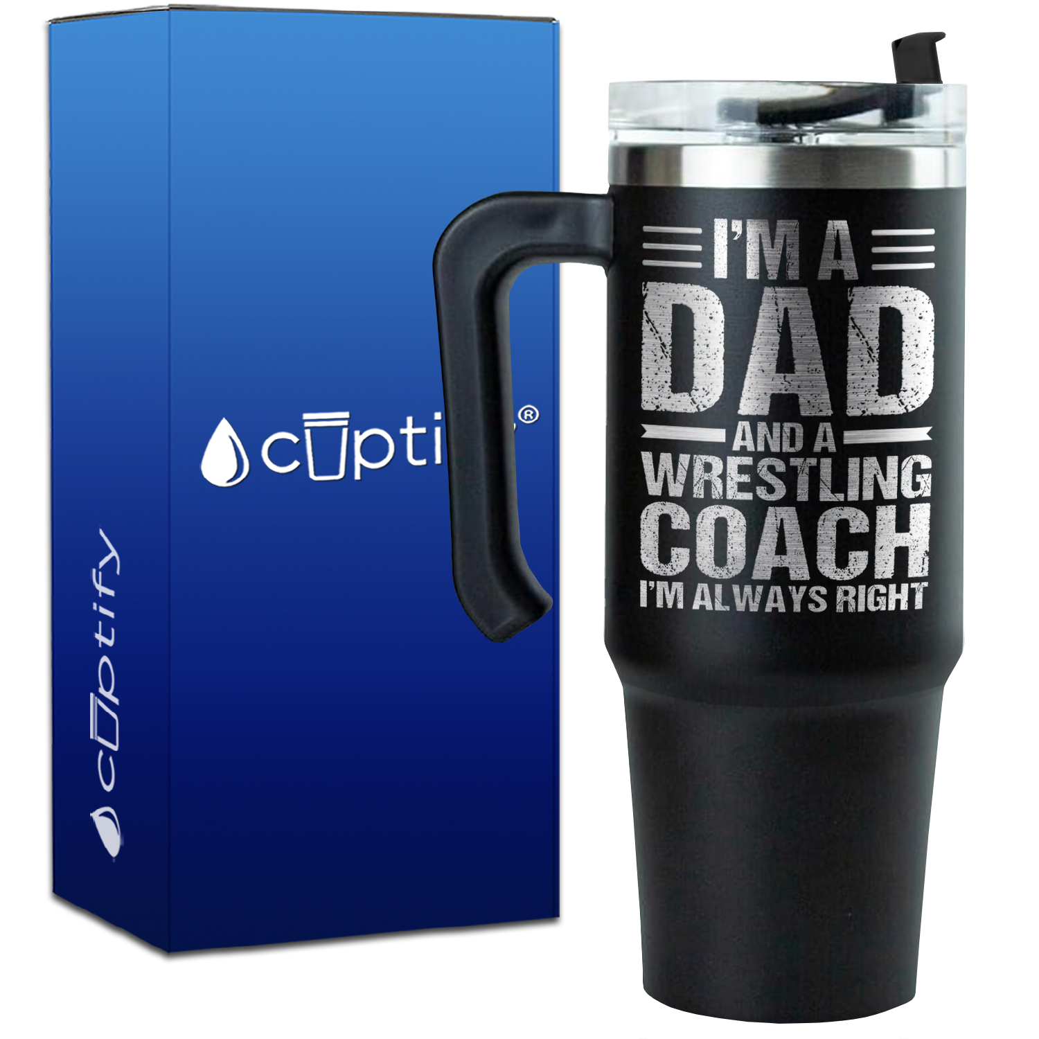 I'm a Dad and a Wrestling Coach on 30oz Wrestling Travel Mug