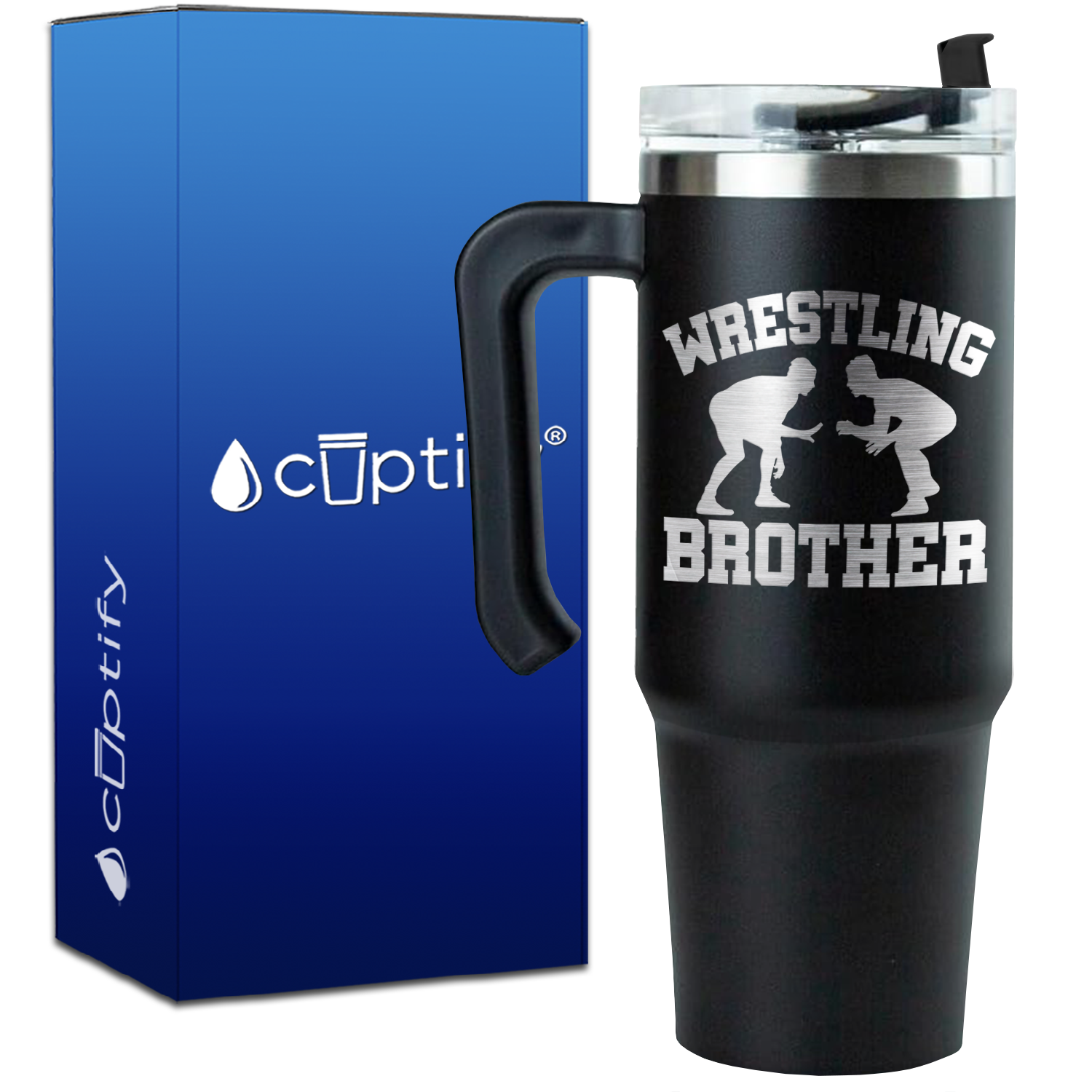 Wrestling Brother on 30oz Wrestling Travel Mug