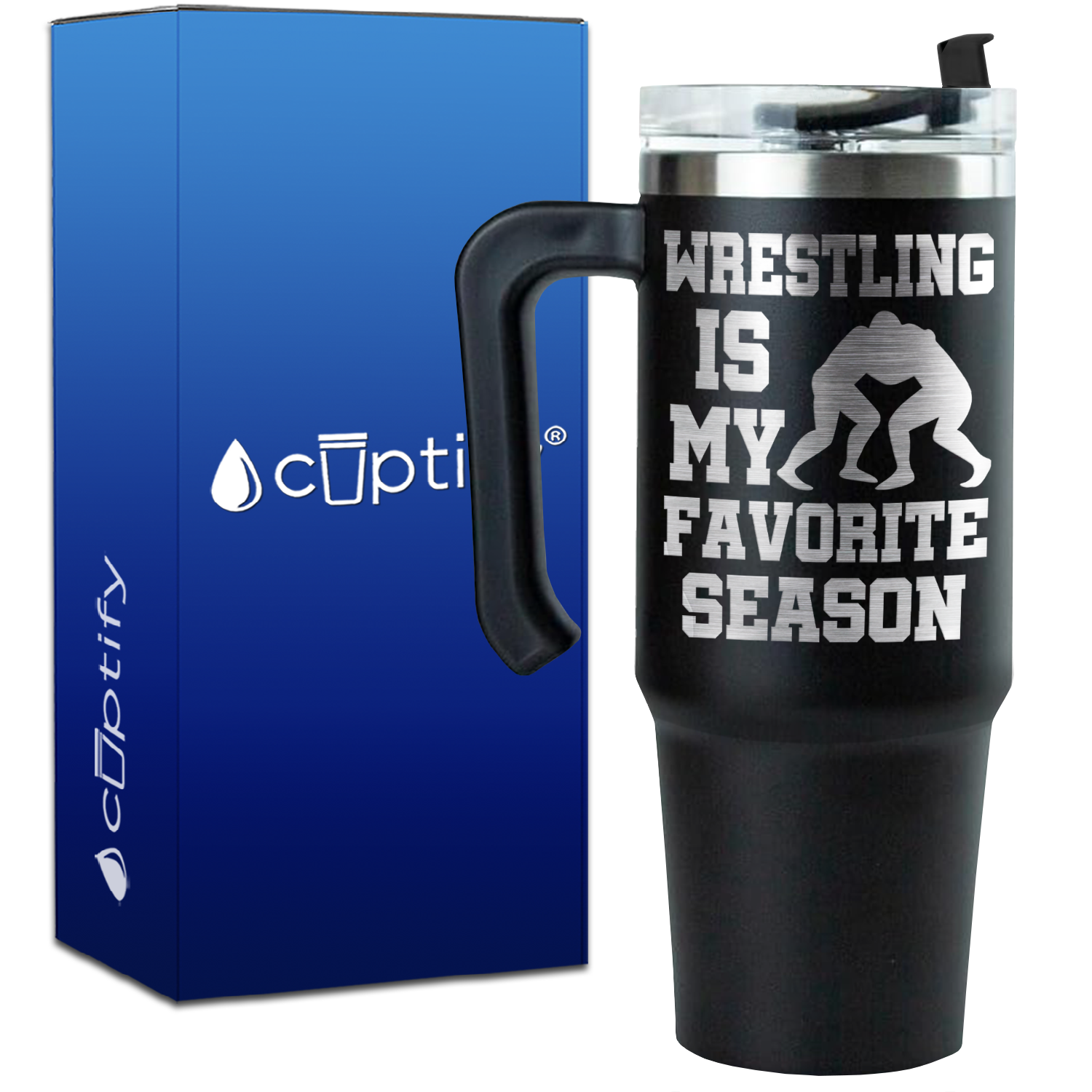 Wrestling is My Favorite Season on 30oz Wrestling Travel Mug