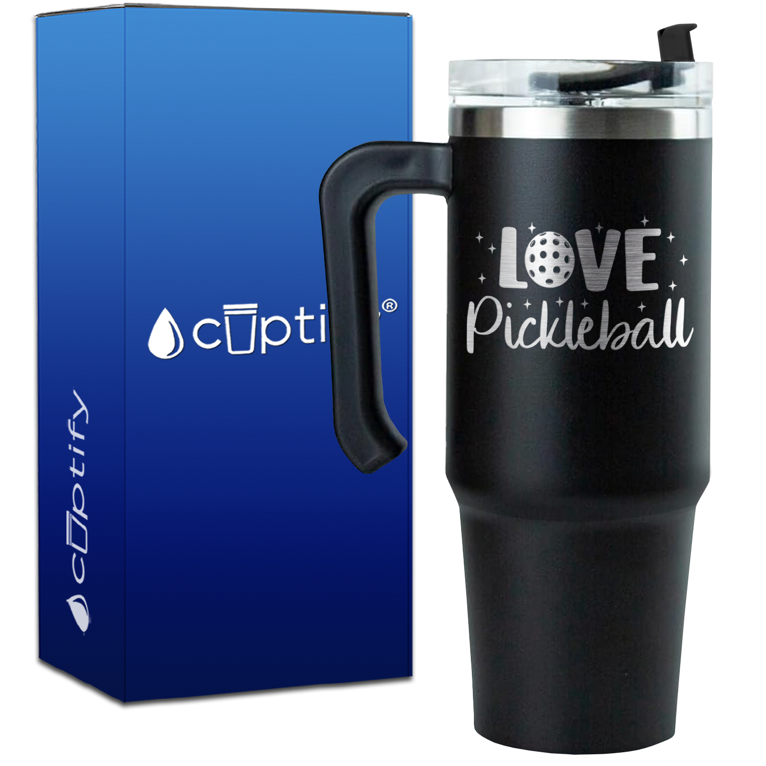 Pickleball Love on 30oz Pickleball Travel Mug