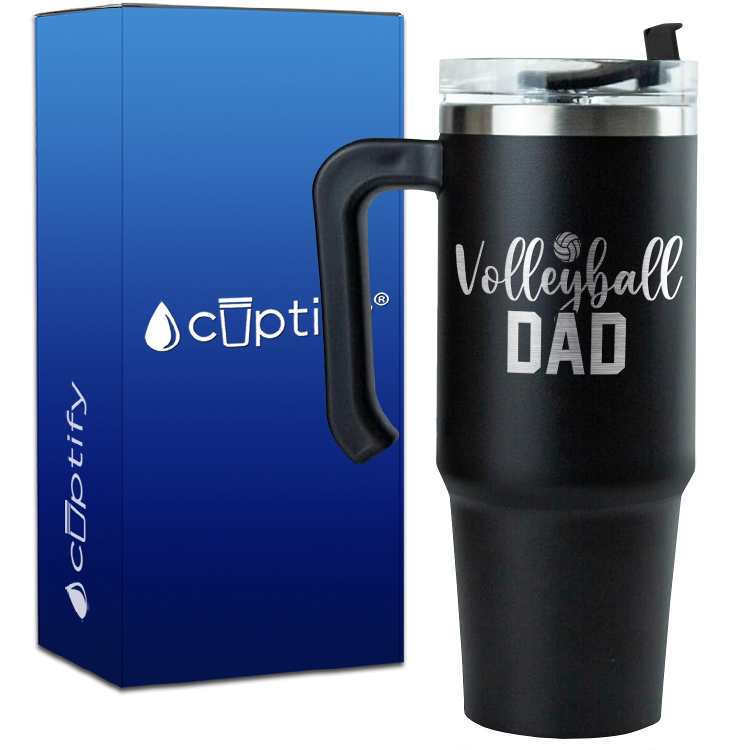 Volleyball Dad on 30oz Volleyball Travel Mug