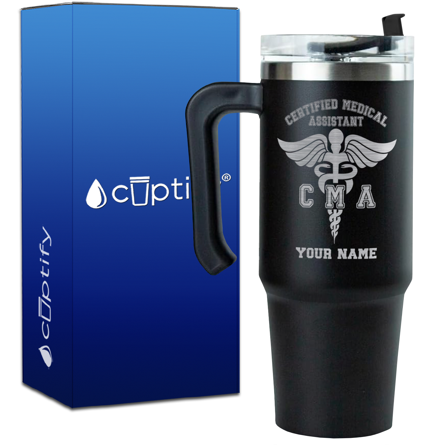 Personalized Certified Medical Assistant on 30oz CMA Travel Mug