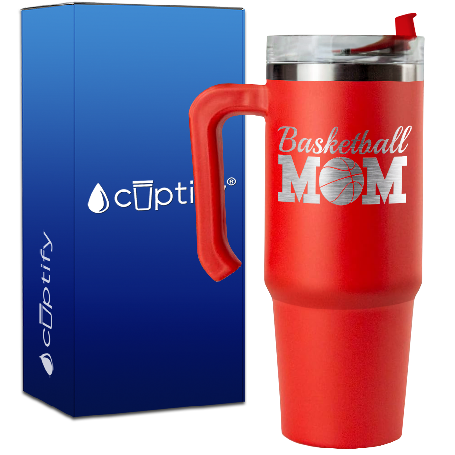 Basketball Mom on 30oz Mom Travel Mug