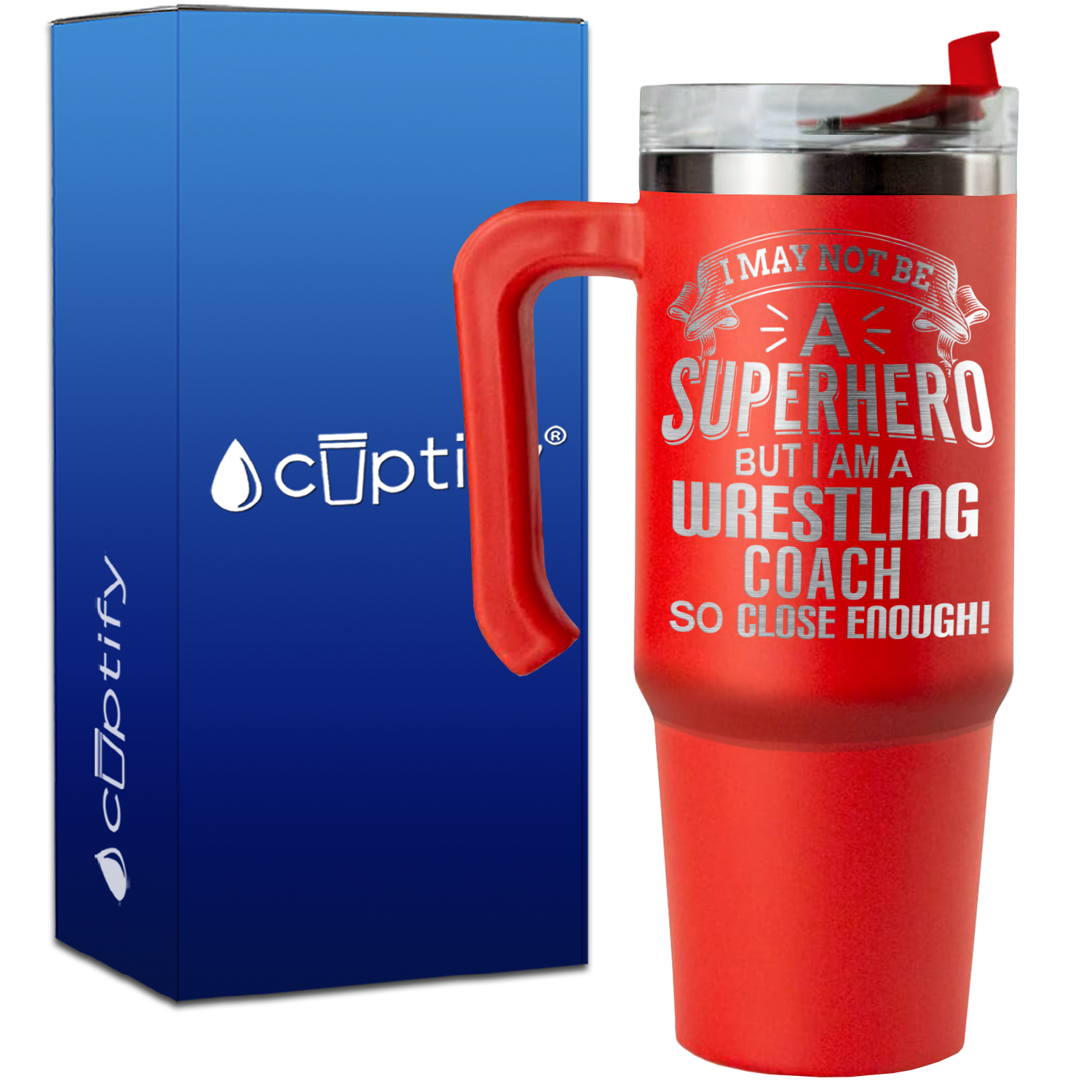 I May Not Be a Superhero But I Am a Wrestling Coach on 30oz Wrestling Travel Mug