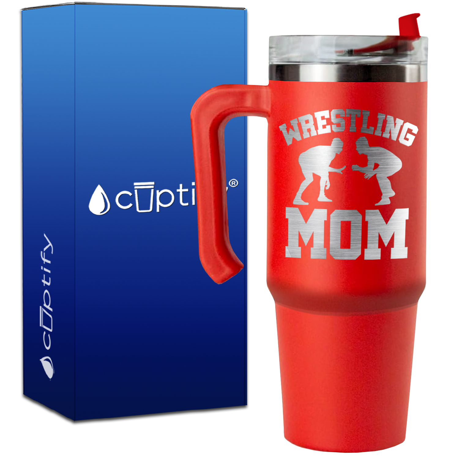 Wrestling Mom on 30oz Wrestling Travel Mug