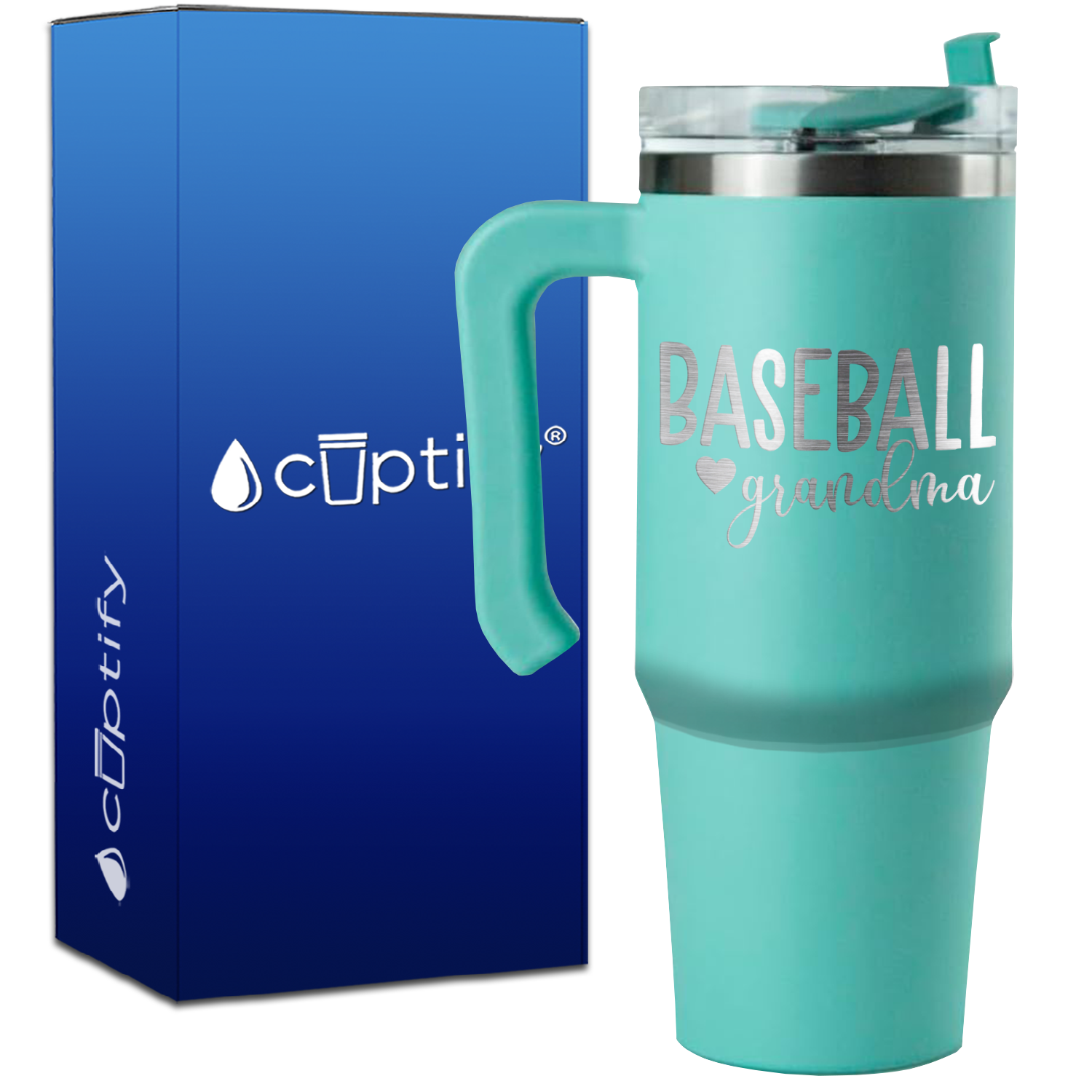 Baseball Grandma on 30oz Baseball Travel Mug