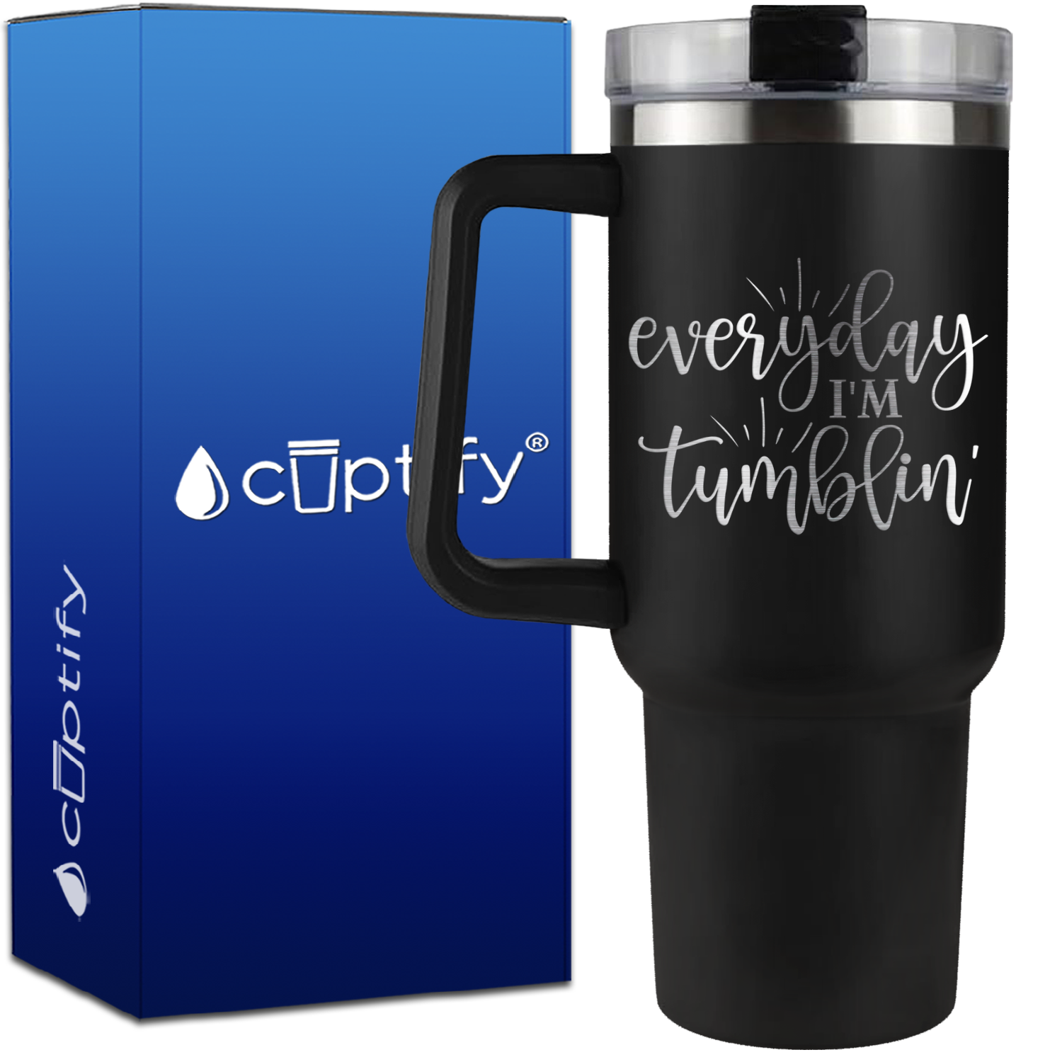 Everyday I'm Tumblin' on 40oz Gymnastics Traveler Mug