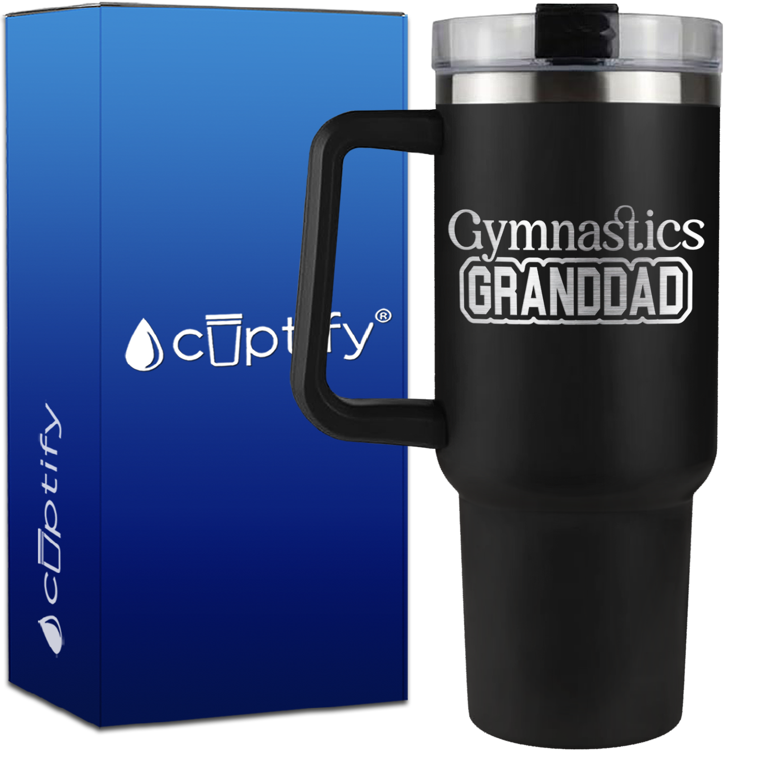 Gymnastics Granddad on 40oz Gymnastics Traveler Mug