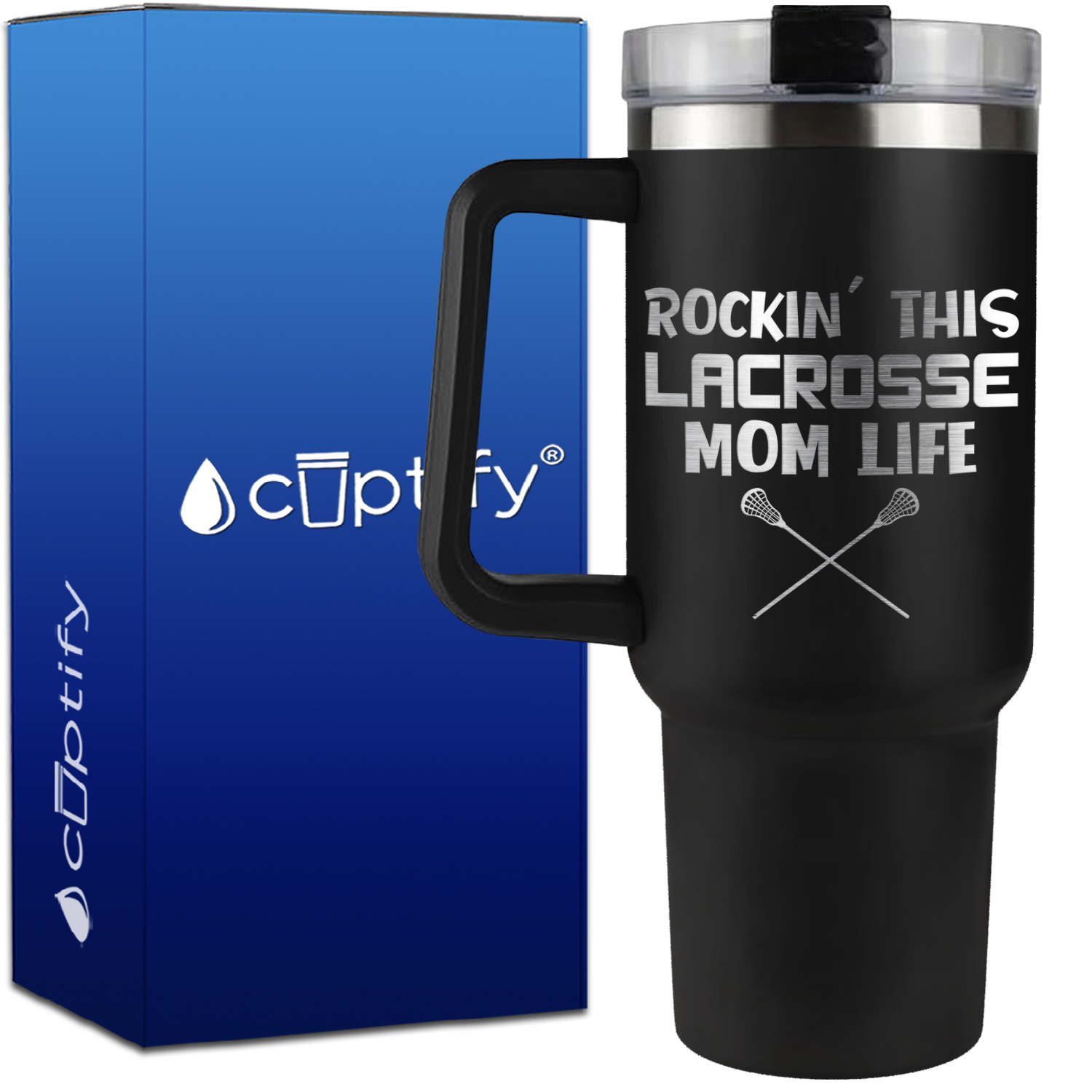 Rockin' This Lacrosse Mom Life on 40oz Lacrosse Traveler Mug