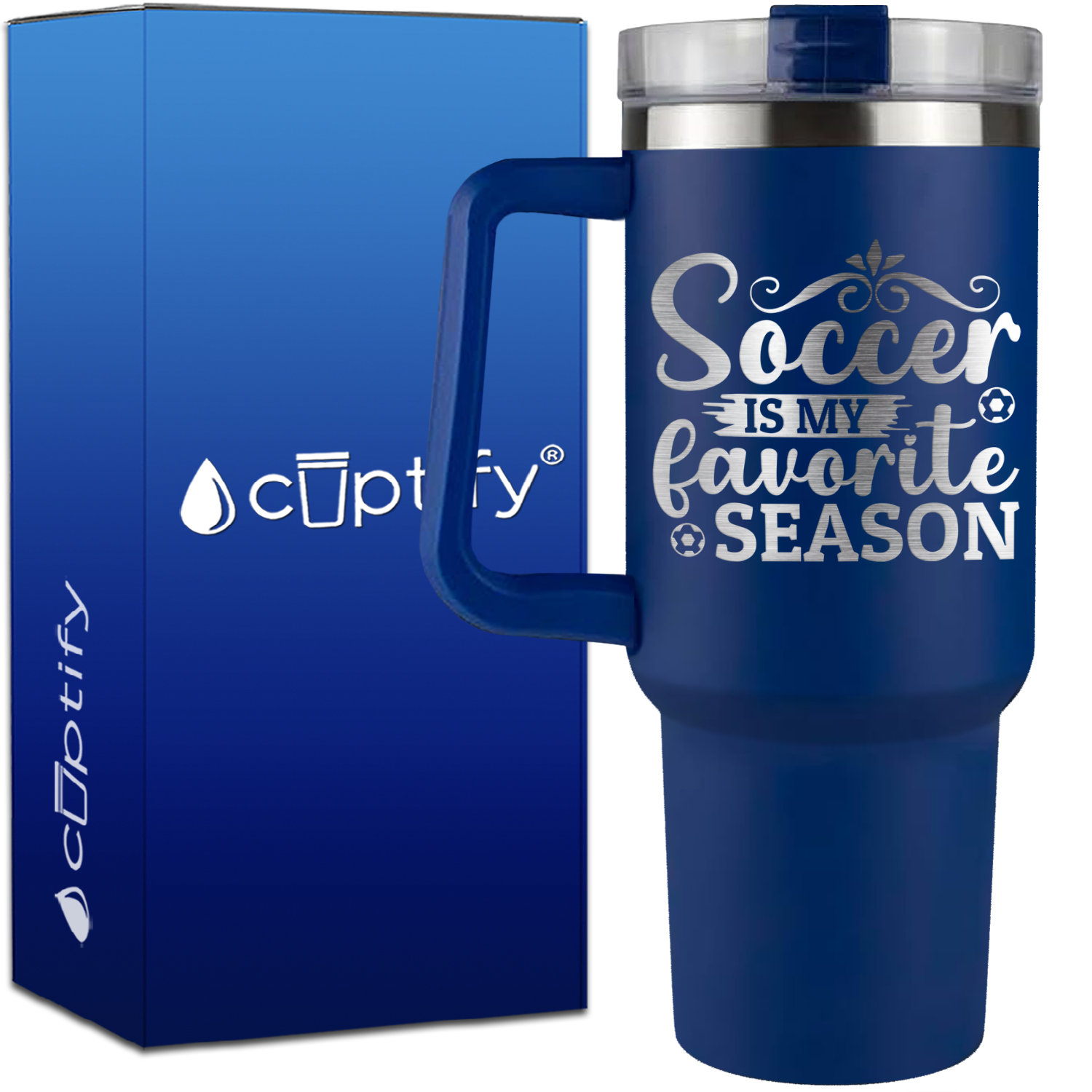 Soccer is my Favorite Season on 40oz Soccer Traveler Mug