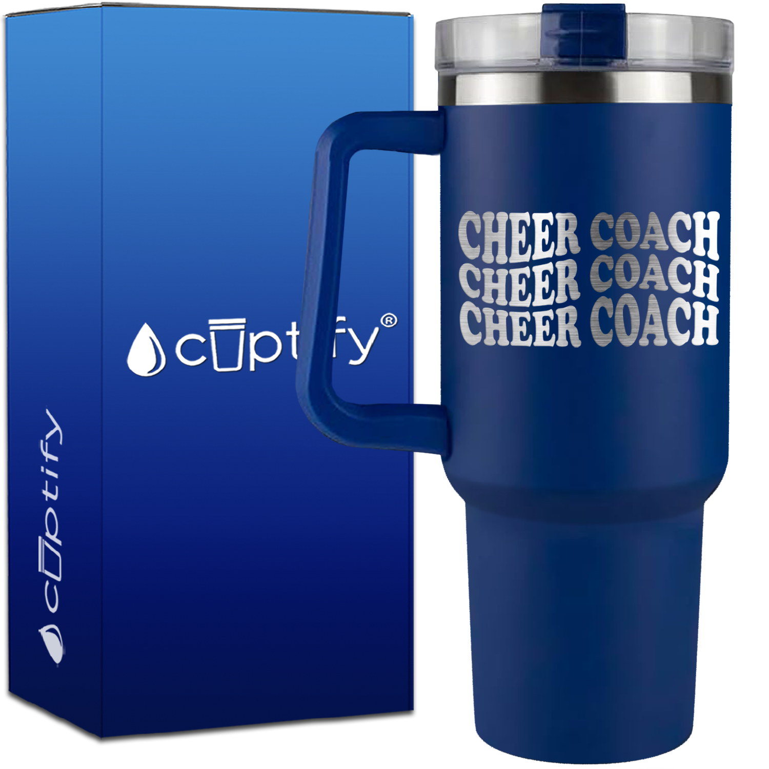 Cheer Coach x3 on 40oz Cheer Traveler Mug