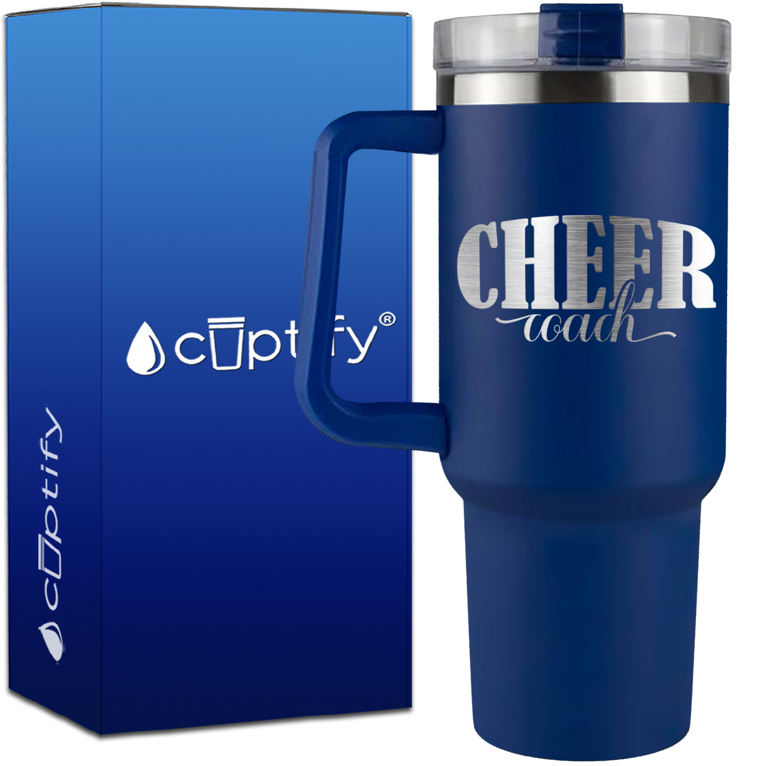 Cheer Coach Script on 40oz Cheer Traveler Mug