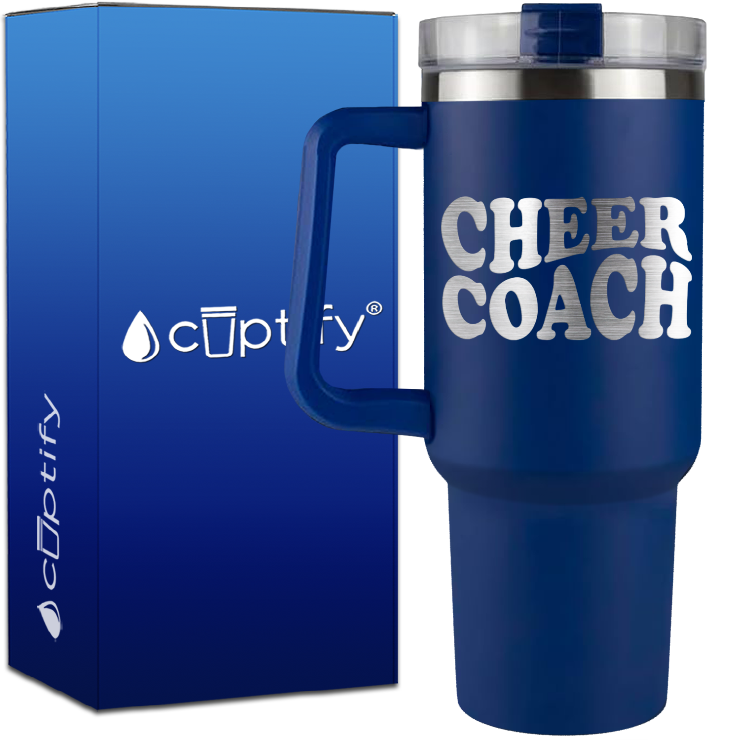 Cheer Coach Groovy on 40oz Cheer Traveler Mug