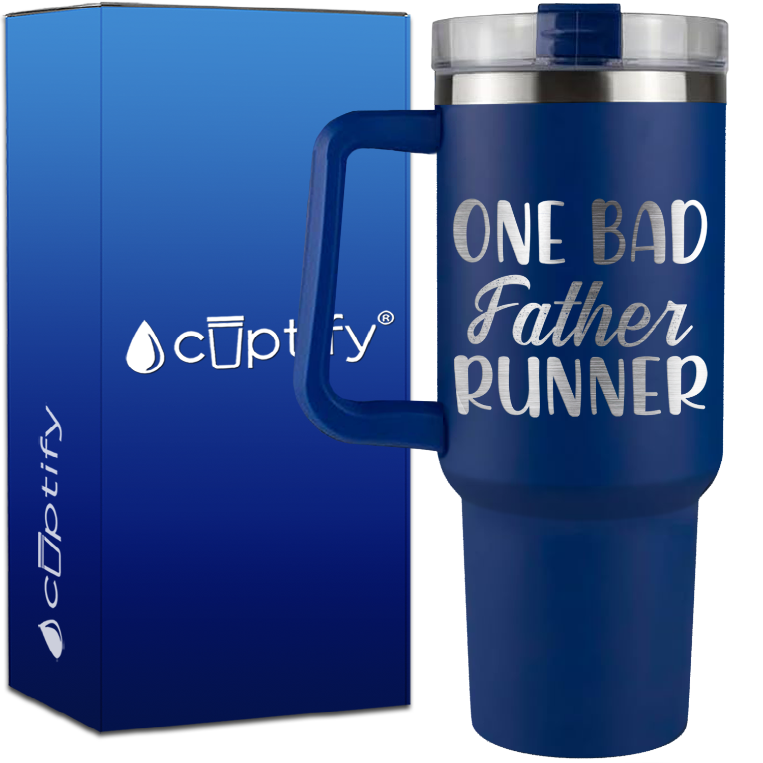 One Bad Father Runner on 40oz Running Traveler Mug