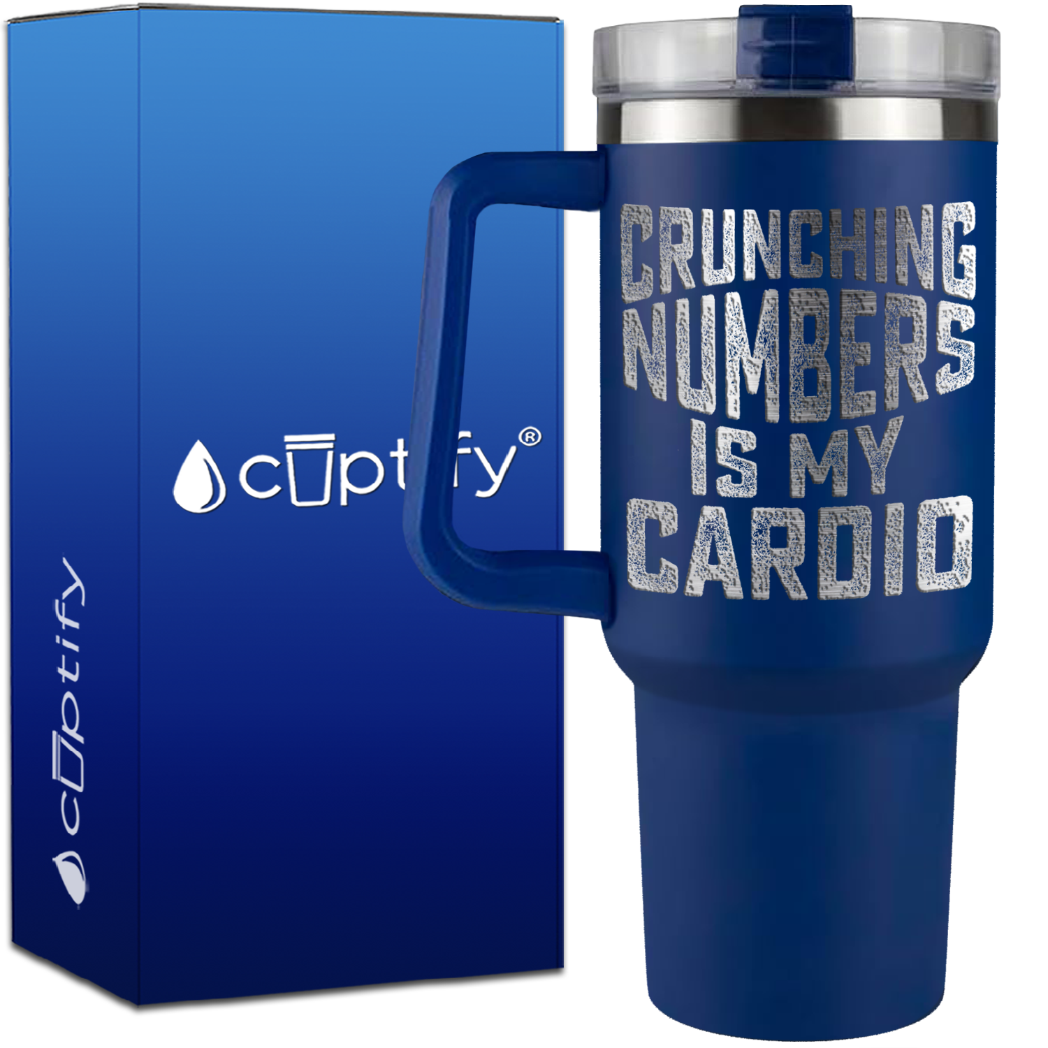 Crunching Numbers is my Cardio on 40oz Accountant Traveler Mug