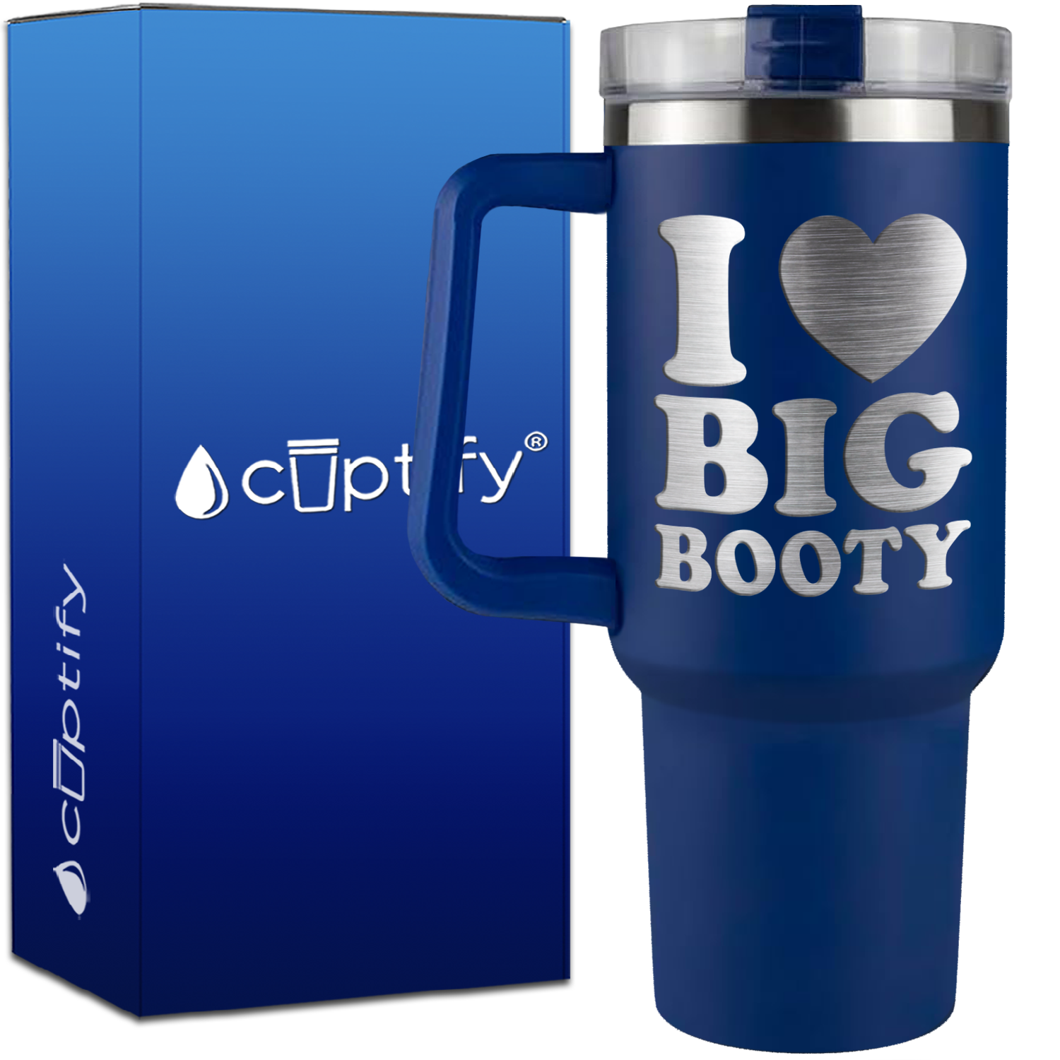 I Heart Big Booty on 40oz Funny Traveler Mug