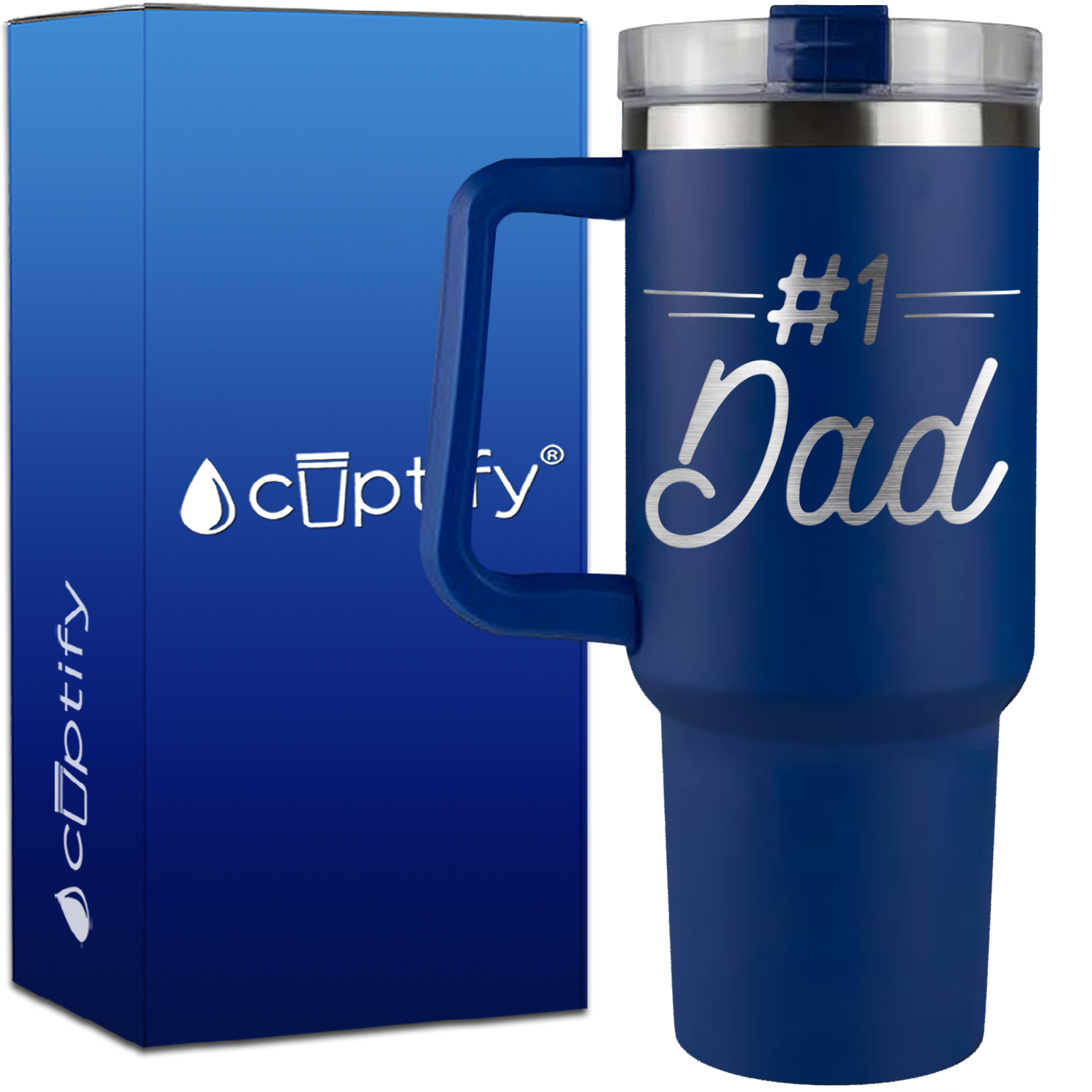 #1 Dad on 40oz Dad Traveler Mug