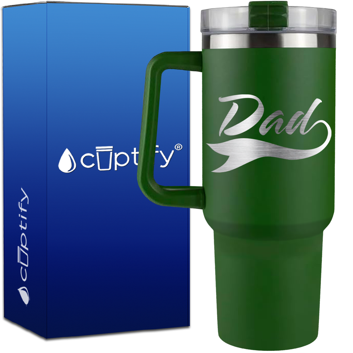 Dad Swoosh on 40oz Dad Traveler Mug