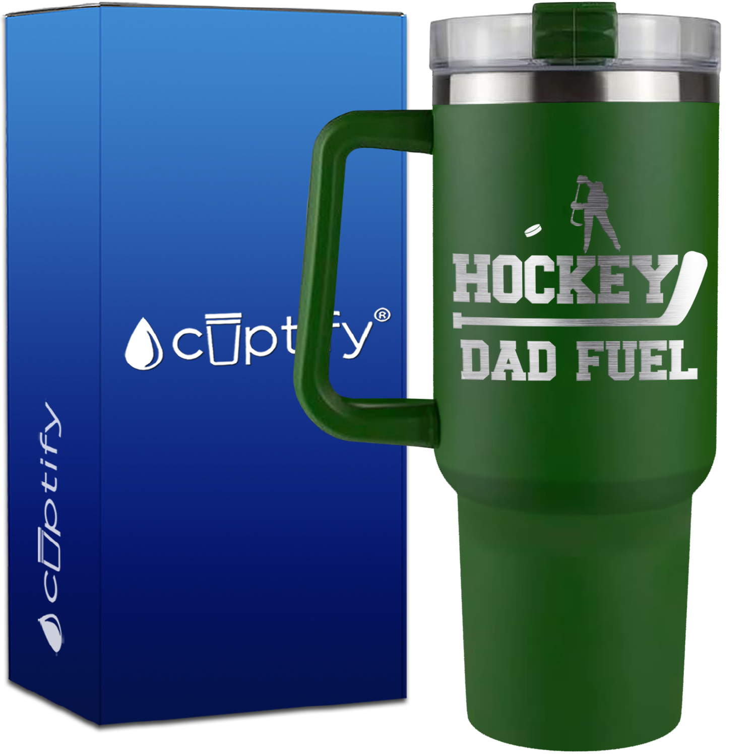 Hockey Dad Fuel on 40oz Hockey Traveler Mug