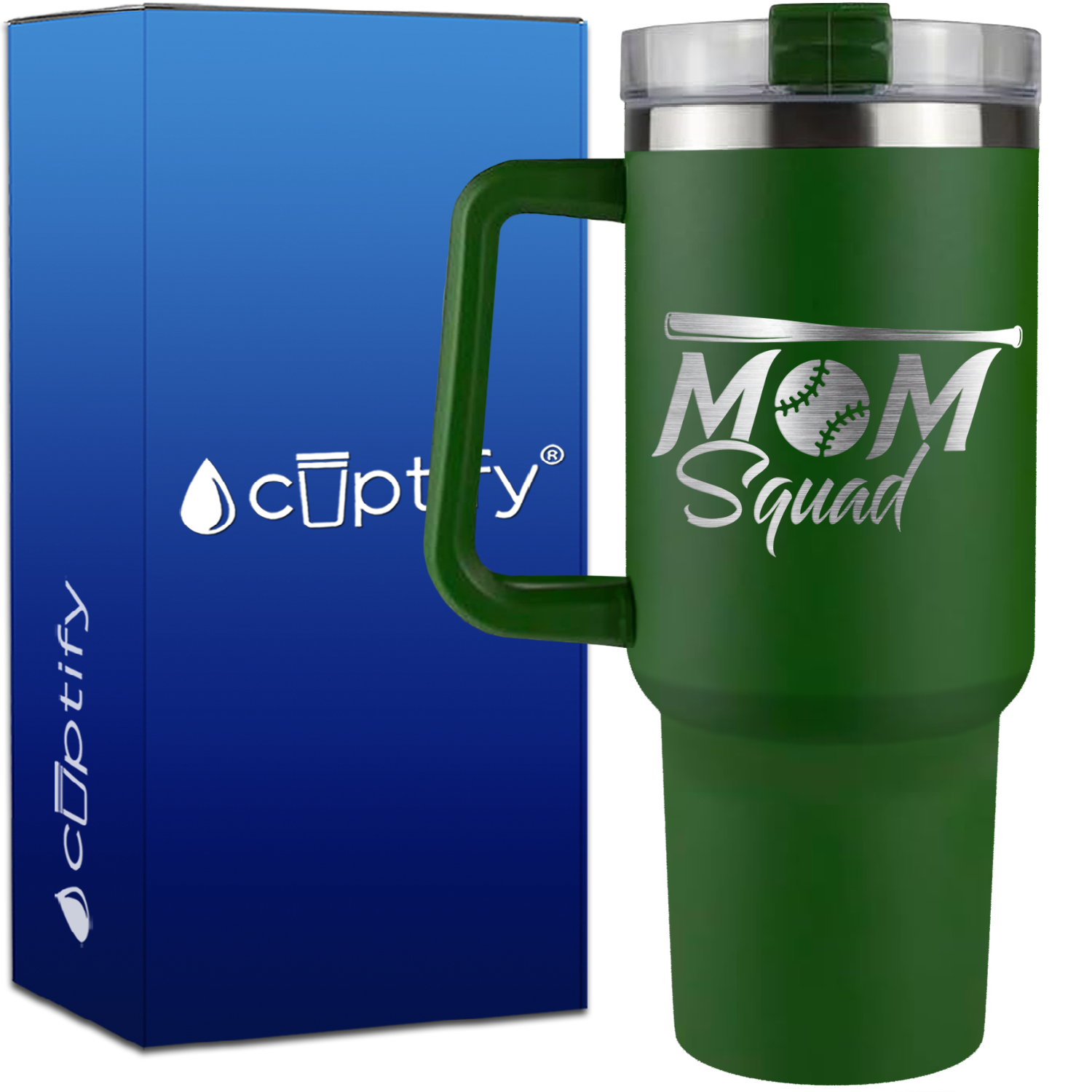 Mom Squad Softball on 40oz Softball Traveler Mug