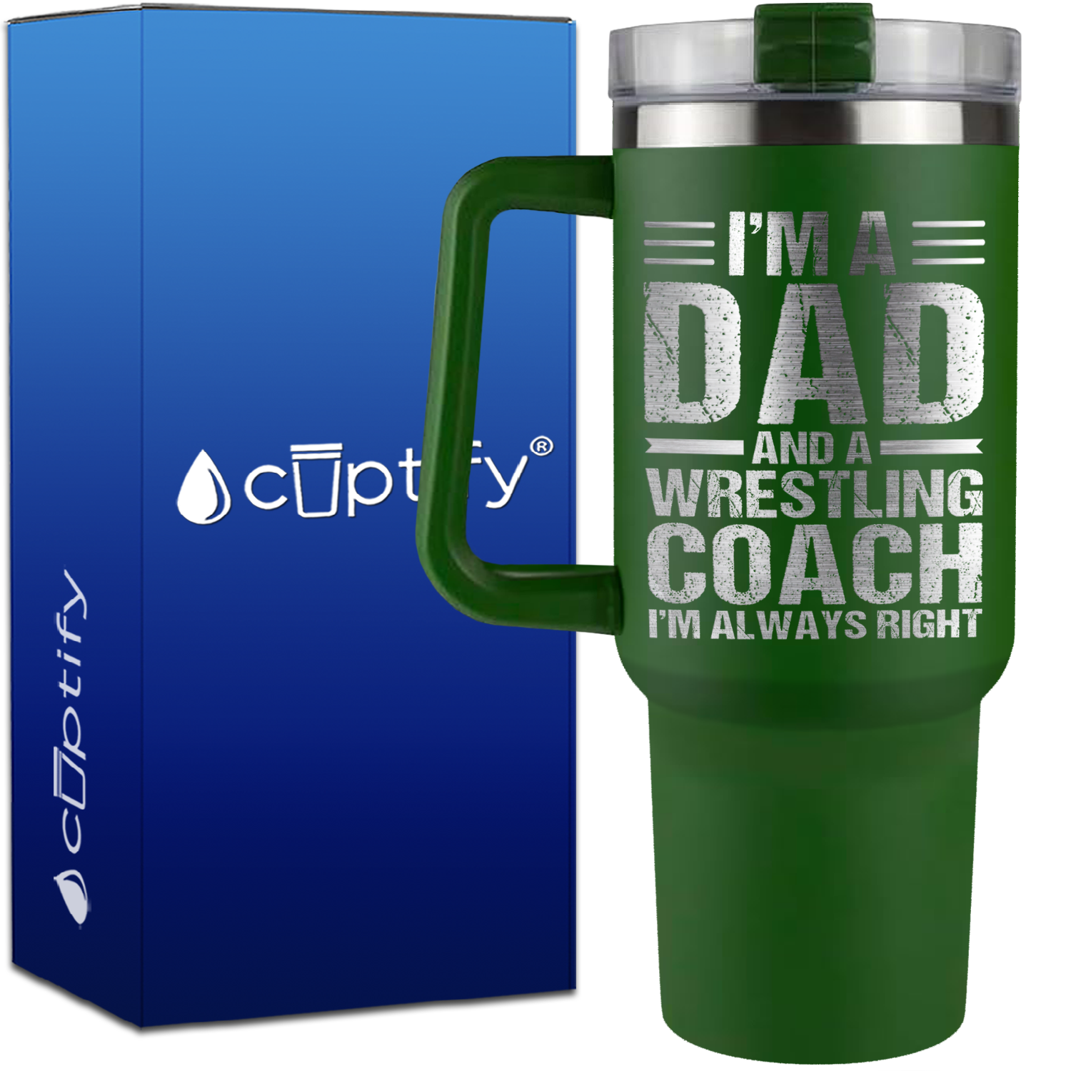 I'm a Dad and a Wrestling Coach on 40oz Wrestling Traveler Mug