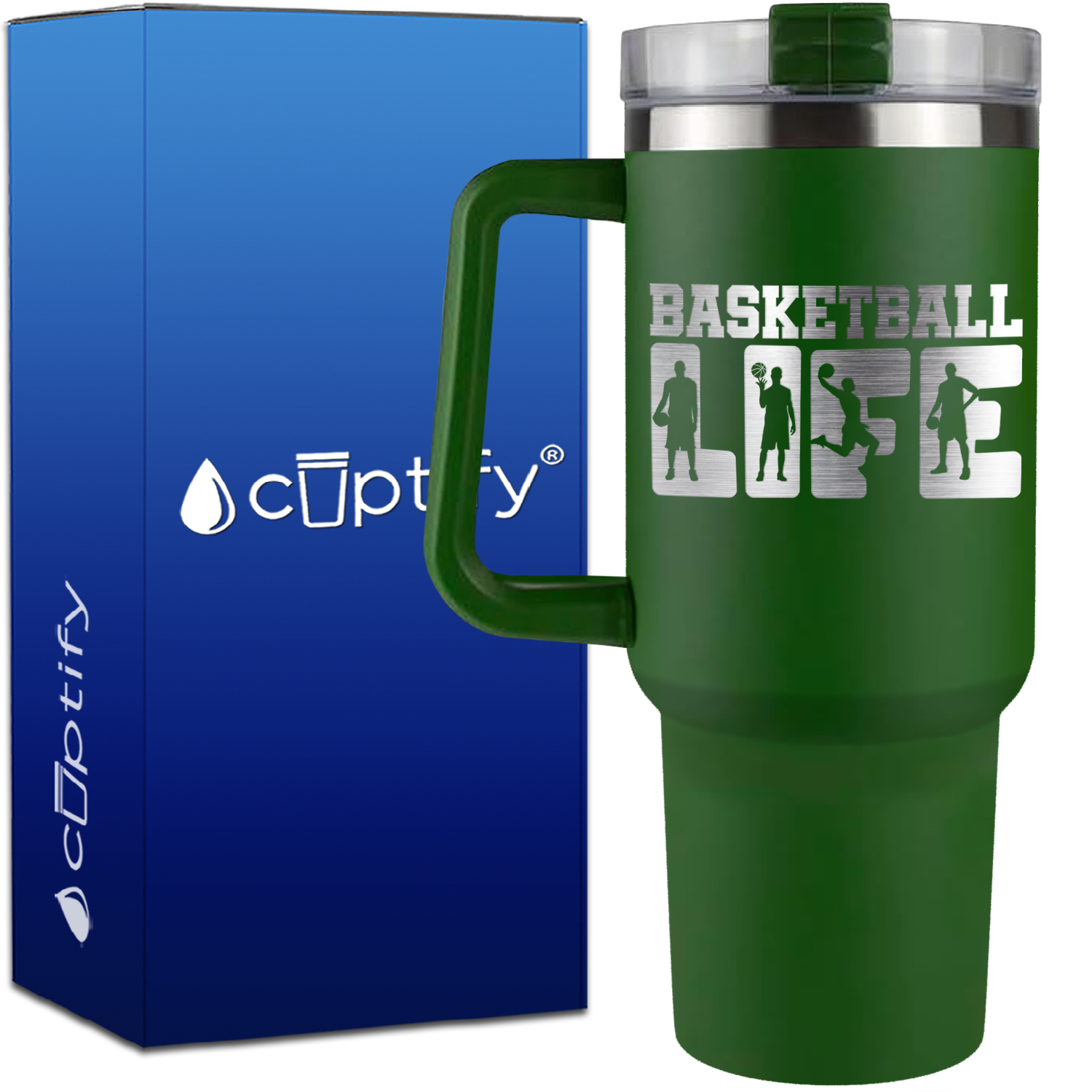 Basketball Life on 40oz Basketball Traveler Mug