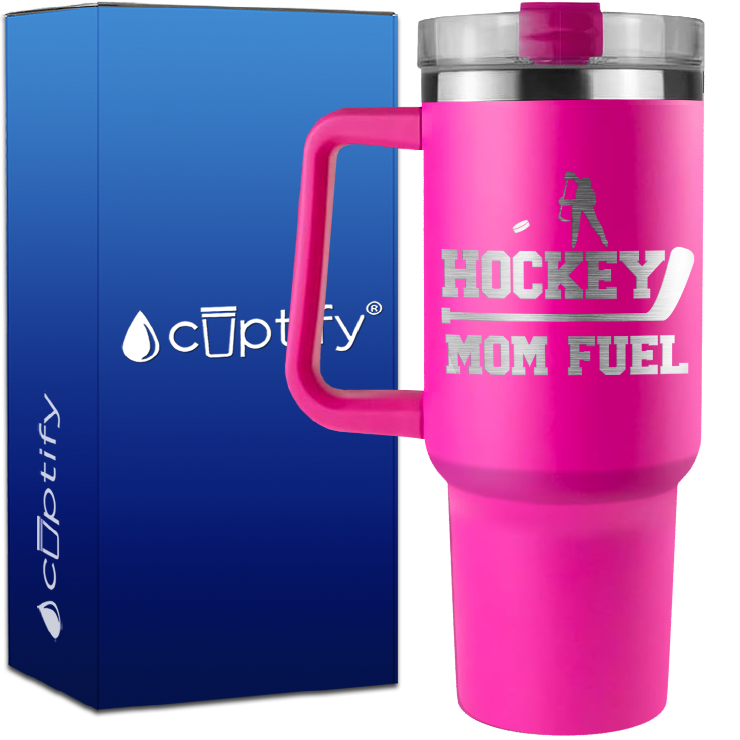 Hockey Mom Fuel on 40oz Hockey Traveler Mug