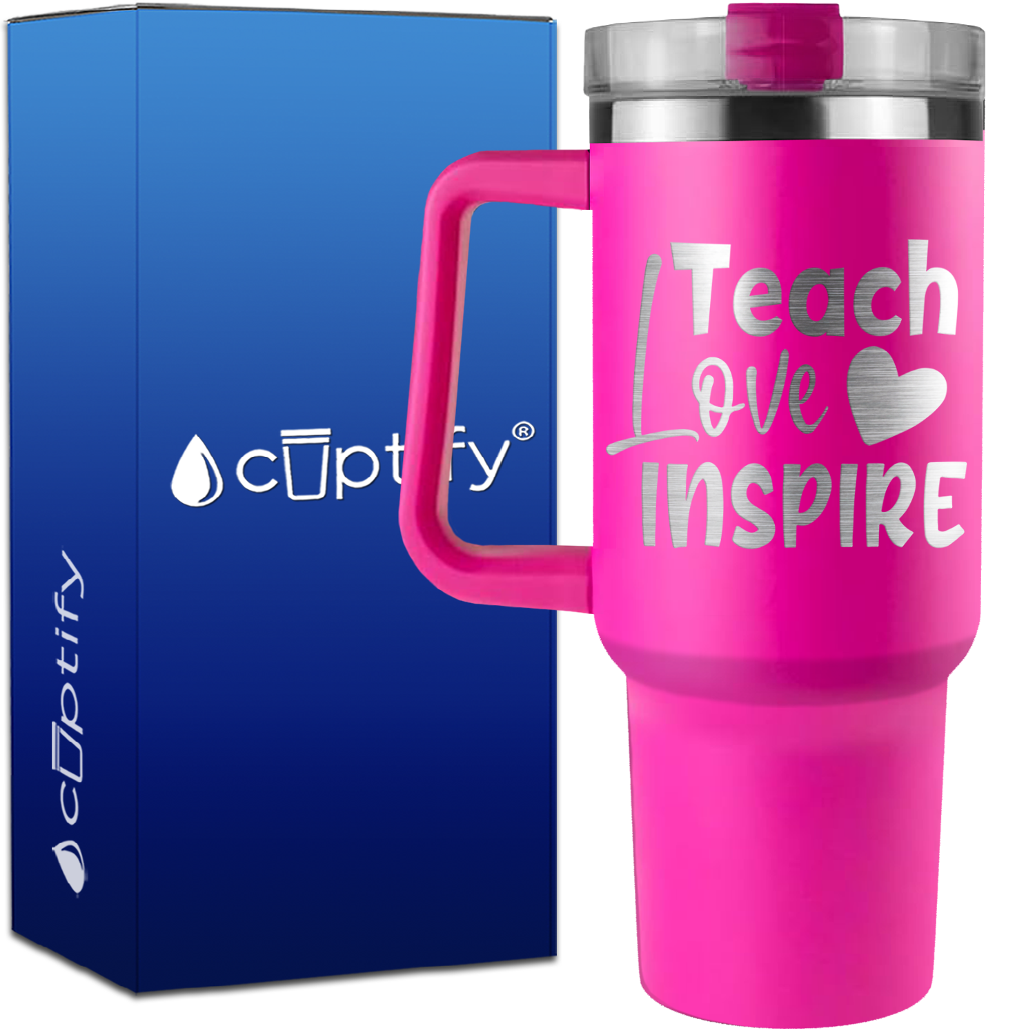 Teach Love Inspire on 40oz Teacher Traveler Mug