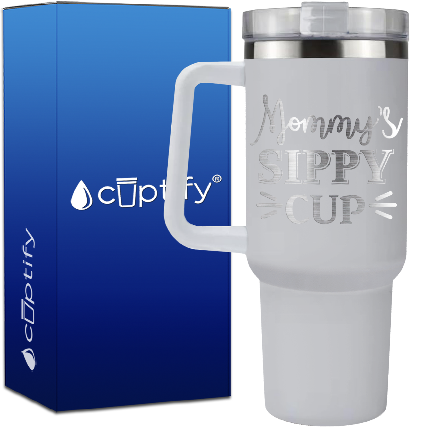 Mommy Sippy Cup on 40oz Mom Traveler Mug