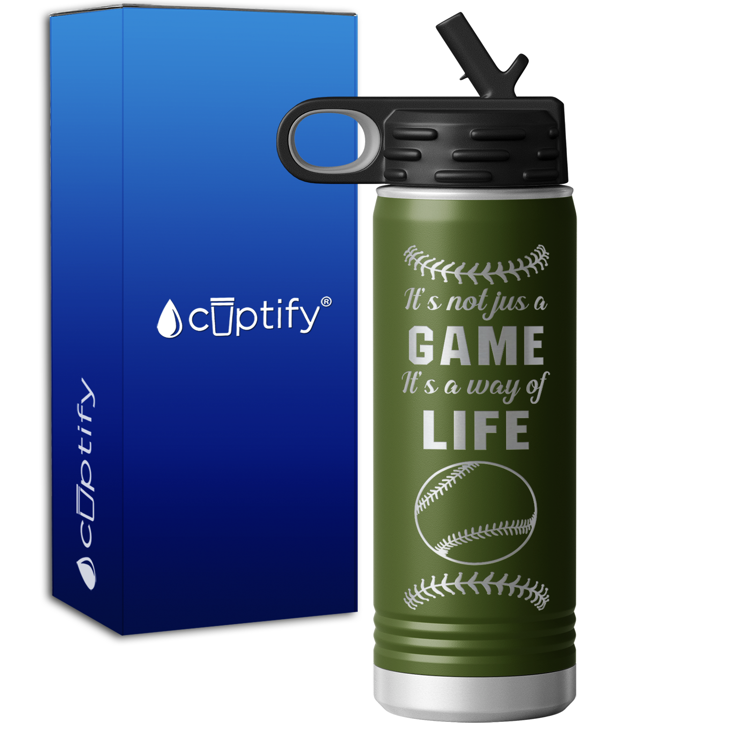 It's Not Just a Game It's a Way of Life 20oz Sport Water Bottle