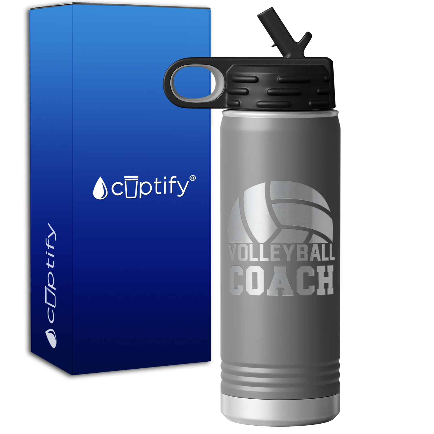 Volleyball Coach 20oz Sport Water Bottle