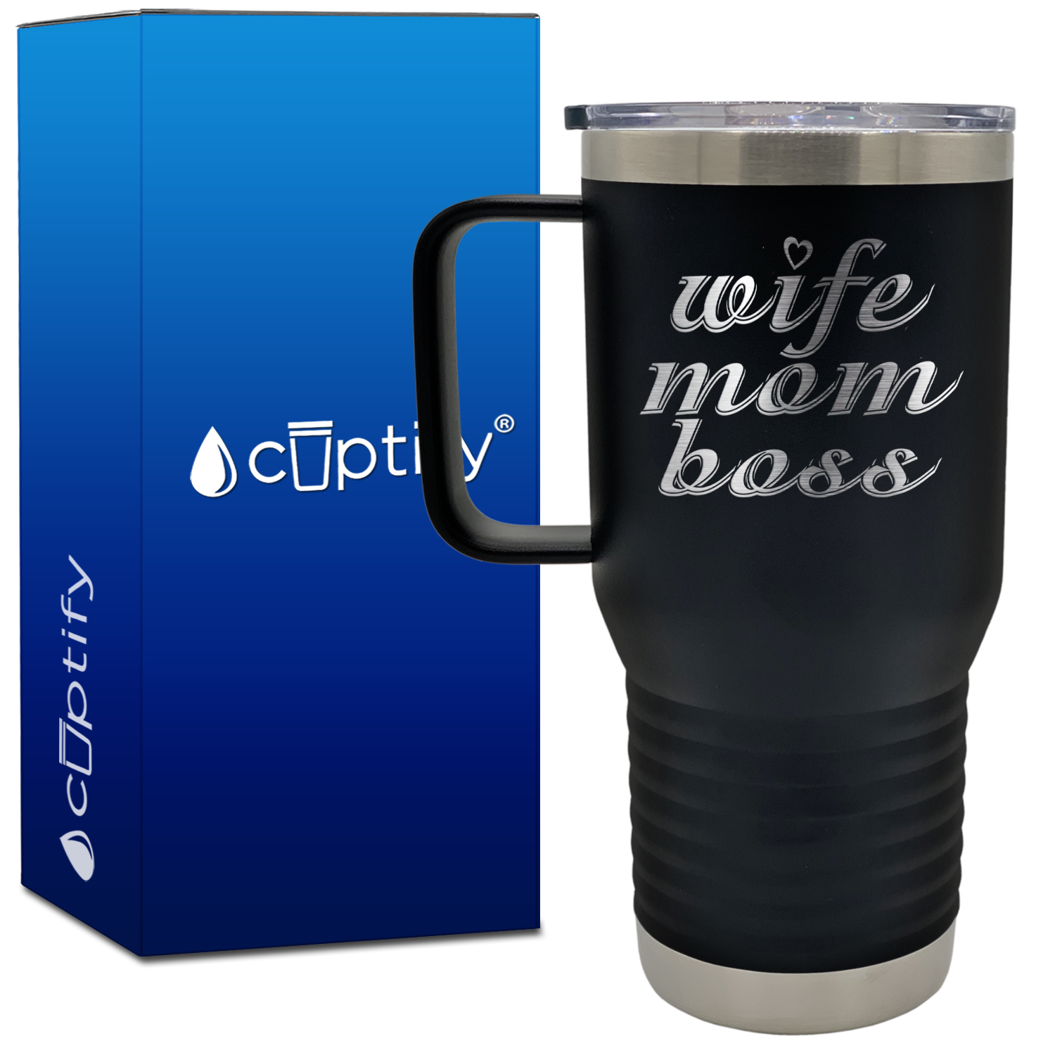 Wife Mom Boss 20oz Mom Travel Mug