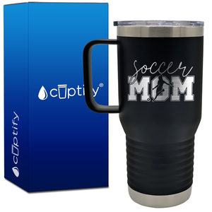 Soccer Mom with Player 20oz Soccer Travel Mug