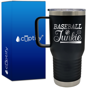 Baseball Junkie 20oz Baseball Travel Mug