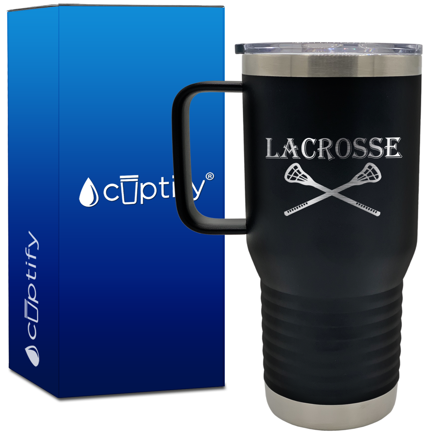 Lacrosse Sticks Crossing 20oz Lacrosse Travel Mug