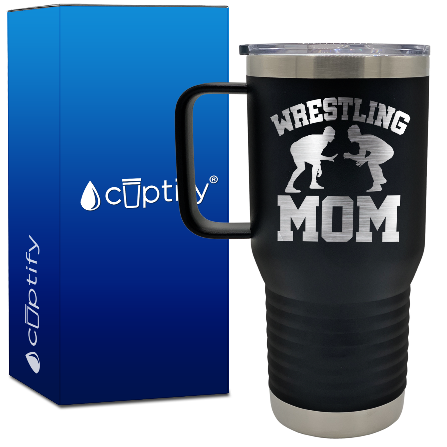 Wrestling Mom 20oz Wrestling Travel Mug