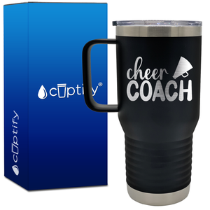 Cheer Coach with Megaphone 20oz Cheer Travel Mug