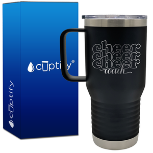 Cheer Cheer Cheer Coach Outline 20oz Cheer Travel Mug