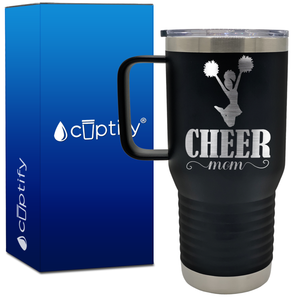 Cheer Mom Silhouette 20oz Cheer Travel Mug