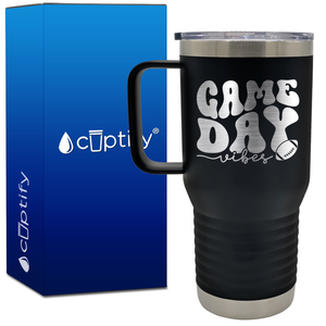 Game Day Vibes Football 20oz Football Travel Mug