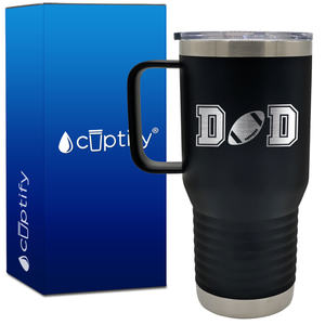 Dad Football 20oz Football Travel Mug