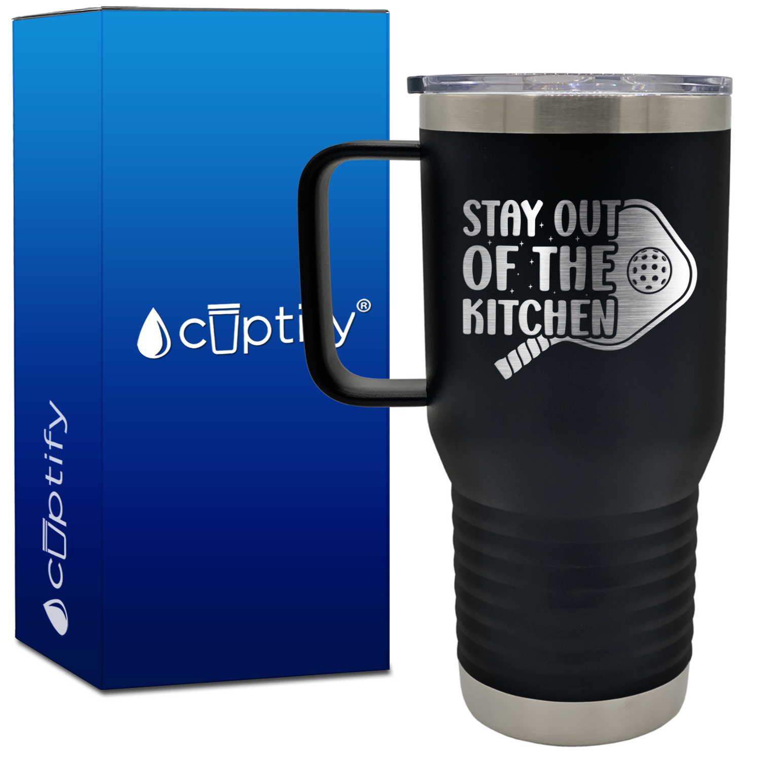 Pickleball Stay Out of the Kitchen 20oz Pickleball Travel Mug